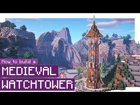Minecraft: How to Build a Medieval Watchtower! #1