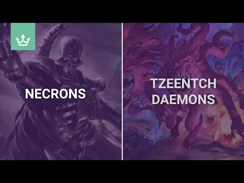 Necrons vs Tzeentch Daemons - Warhammer 40k battle report - Engine of War