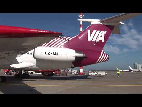 THE SIGHT & THE SOUND 1/2 : Last flight of Air Via TU-154M LZ-MIL from Dusseldorf (DUS) to Varna