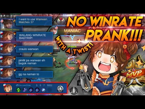 WANWAN NO WINRATE PRANK WITH MANIAC! - TRASHTALKER PAHIYA LAPTRIP! - BADS GAMING - MLBB