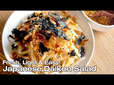 Healthy Japanese Daikon Salad & Wafu Dressing Recipe | Easy Daikon Salad at Home