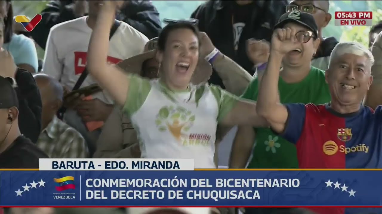 Maduro en el Bicentenario del Decreto de Chuquisaca, Parque Vinicio Adames, 19 diciembre 2025