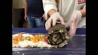 Mega-huge sushi | Record sushi | sushi recipe❤    Мега-огромные суши | Рекордные суши | Суши рецепт