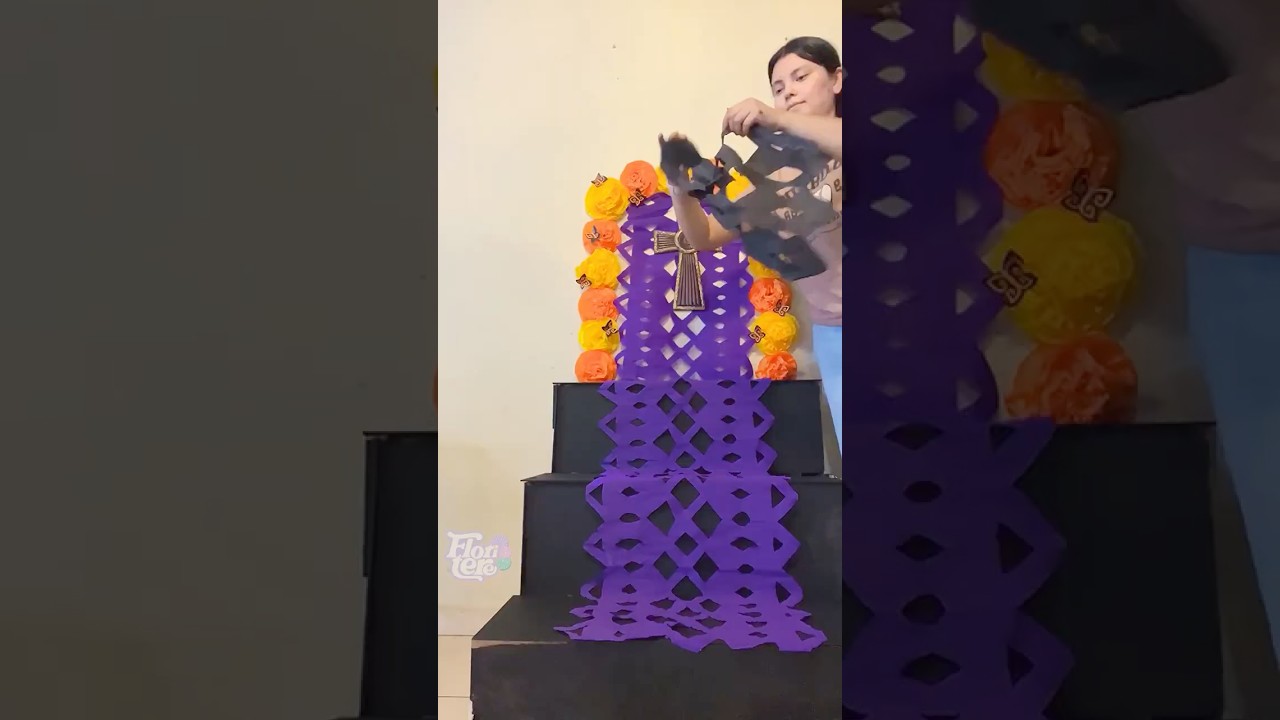 Manteles de papel picado para tu Altar u Ofrenda de Día de muertos