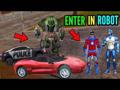 superman enter in robot car || new update || rope hero vice town || pagal gamerz