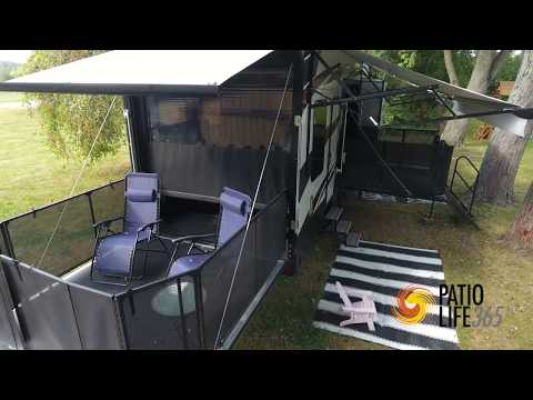 Patio Life 365 - Remote Screen Patio Garage Door for Toy Hauler and RV