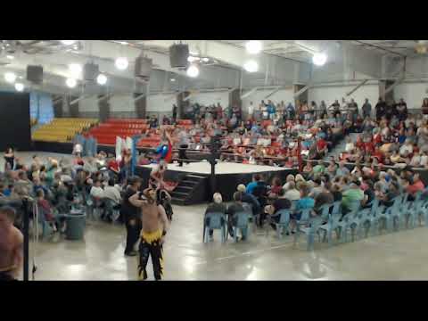 El Fuego Dragon & 'Iron' Jeremy Orr w/ Jasmine Hawkes vs Spiderman & Bruce Boudreau w/ Lilah Dare