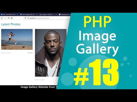 PHP Image gallery website from HTML template Tutorial Part13 | MVC OOP | Quick programming