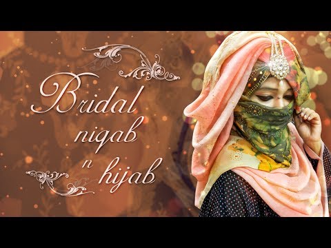 BRIDAL NIQAB TUTORIAL WITH TWO SCARFS  FULL COVERAGE 