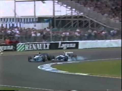 Hill/Schumacher crash in silverstone 1995