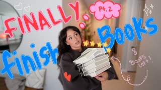 Attempting to finish all the books I'm in the middle of ♡🍒 (Pt 2) | NO SPOILER reading vlog