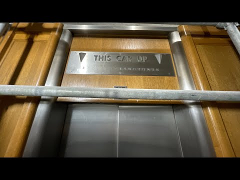 Vintage Haughton Traction elevators at Heritage Bank building Tacoma WA