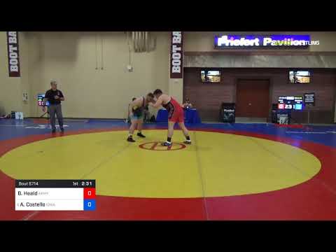 2018 Marine Corps US Open/UWW Junior Freestyle 125 Con 8 #2 - Bobby Heald (Army) Vs. Aaron Costell