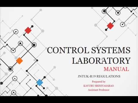 1. Control Systems Lab Manual - Srinivasarao Kavuru: Download Link in Description