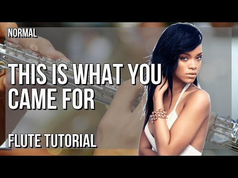 How to play This Is What You Came For by Calvin Harris ft Rihanna on Flute (Tutorial)