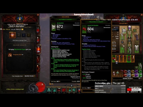 Diablo 3 2.6.0 Necromancer Rathma Skeletal Mage  nik4kin 1080@60