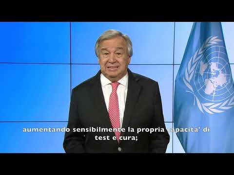 Il videomessaggio del segretario Onu Antonio Guterres