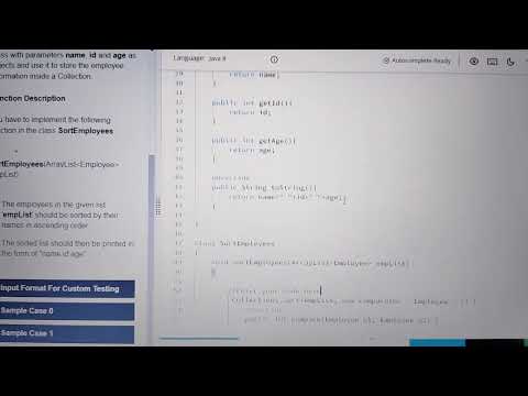 Java Program To Sort Employee Objects Using Lambda Expression Tcs Hackerrank Solution Frescoplay