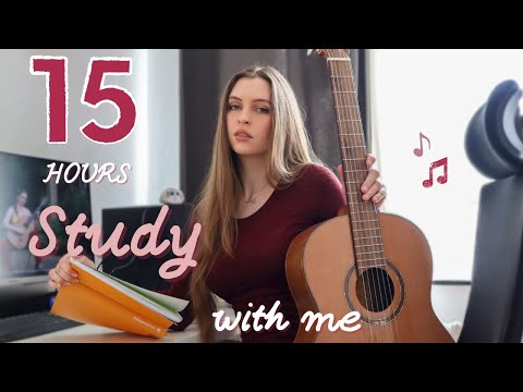 Study with me l 15 hours practice day, moving in, streaming & more🎸✨