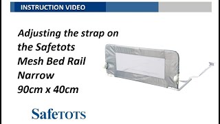 Adjusting the strap on the Mesh Bed Rail Narrow | Safetots