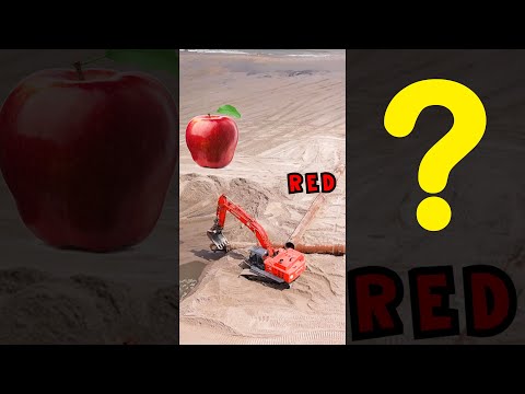 A digger a day ... ? 🍎 What color is this excavator?