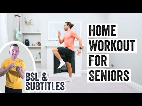 10 Minute Home Workout For Seniors | BSL & Subtitles |  The Body Coach TV