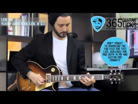 Lick 192/365 - Flashy Hard Rock Lick in Gm | 365 Guitar Licks Project