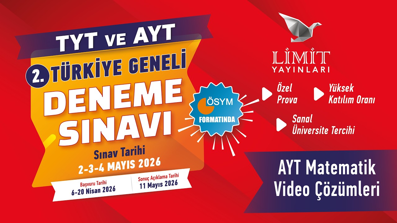 Limit 2. TG Deneme Sınavı | AYT Matematik Detaylı Çözümleri
