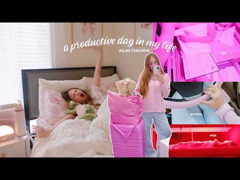 a productive + realistic day in my life 💐 prep, pack, & travel with me to visit my boyfriend