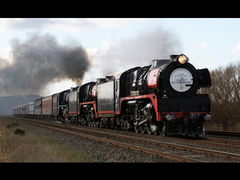 Triple Headed Australian Steam Train - R707 30th Restoration Anniversary