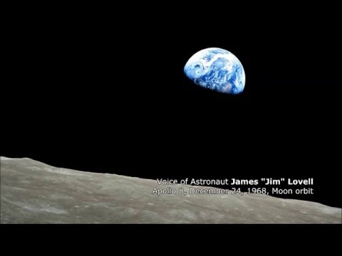 Genesis 1:1-10 read while orbiting Moon "In the beginning God..."