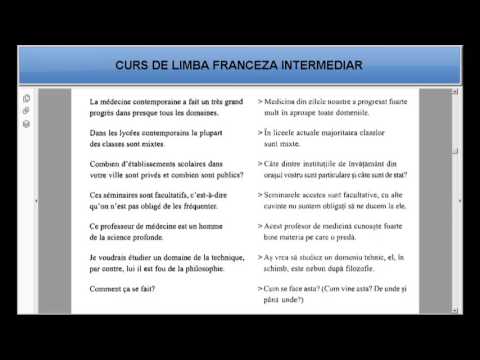Curs de limba Franceza Intermediari (tema+vocabular) - Lectia 27