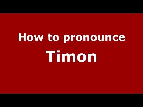 How to pronounce Timon