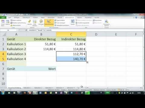 Excel - INDIRECT - List values ​​from other worksheets