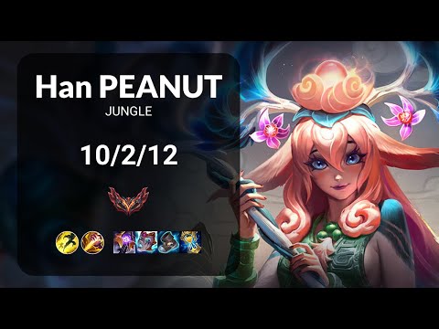 Han Peanut Lillia vs Nidalee JUNGLE - KR GRANDMASTER Patch 14.15