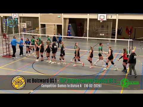 Volleybal Dames 1e Divisie A: vc Bolsward D1 - TOP Zorgpersoneel Sudosa D3 [16-02-2026]