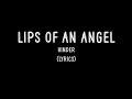 Lips Of An Angel - Hinder (Lyrics)