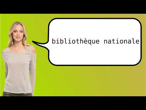 How to say 'national library' in French?