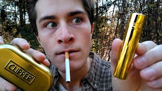 Using a Metal Clipper Lighter for the First Time - Review