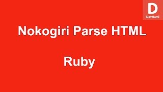 Ruby Nokogiri Parse HTML Document