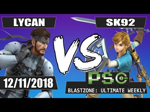 PSG Blastzone: Lycan (Snake/Diddy Kong) vs SK92 (Link) - Winners Round 4