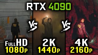 Alan Wake 2 - 1080p vs 1440p vs 2160p 4K - RTX 4090
