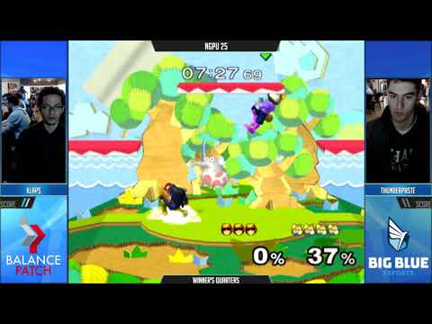 NGPU 25 SSBM - Klaps (C. Falcon) vs. ThunderPaste (Fox) - Melee WQF