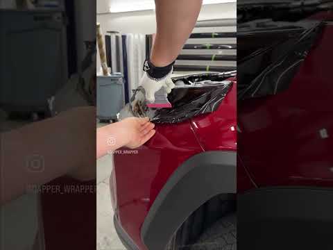 Dark smoke headlight to it #wrap #caraccessories #tint #smoked #smoke