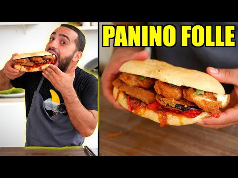PANINO CON MELANZANA E PROVOLA AFFUMICATA FRITTA CON CHUTNAY DI POMODORI😋