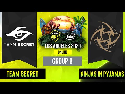Dota2 - Team Secret vs. Ninjas in Pyjamas - Game 1 - Group B - EU/CIS - ESL One Los Angeles