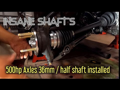 k series insane shafts swap axles / halfshaft installed on the awd civic hatch