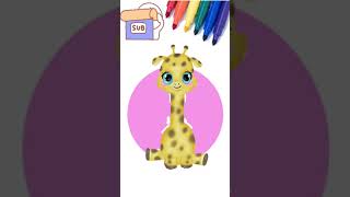 How to draw Giraffe _ Cara menggambar Jerapa #shorts #drawing #cartoon #giraffe