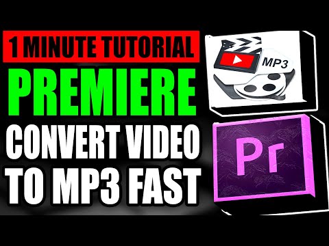 Convert Video to MP3 Adobe Premiere Pro Tutorial (2025)