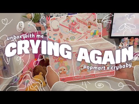unboxing popmart x crybaby crying again vinyl plush pendants | full set 🐰🐻♥️
